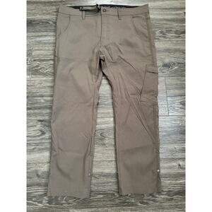 Prana Stretch Zion Straight Mens Pants brown size 36 W 30 L